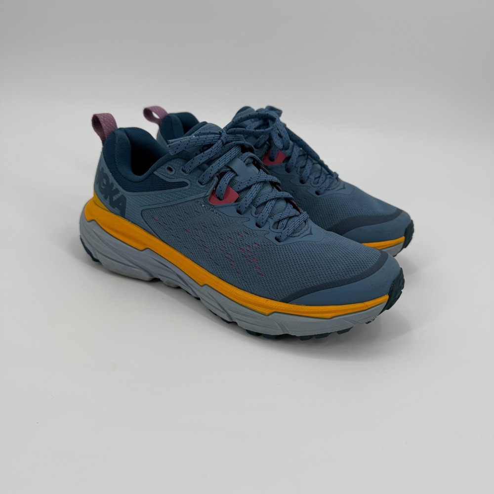 Hoka Challenger ART 6 Blue Yellow Gray Trail Running Shoes Women Size 7.5 B - Picture 12 of 12